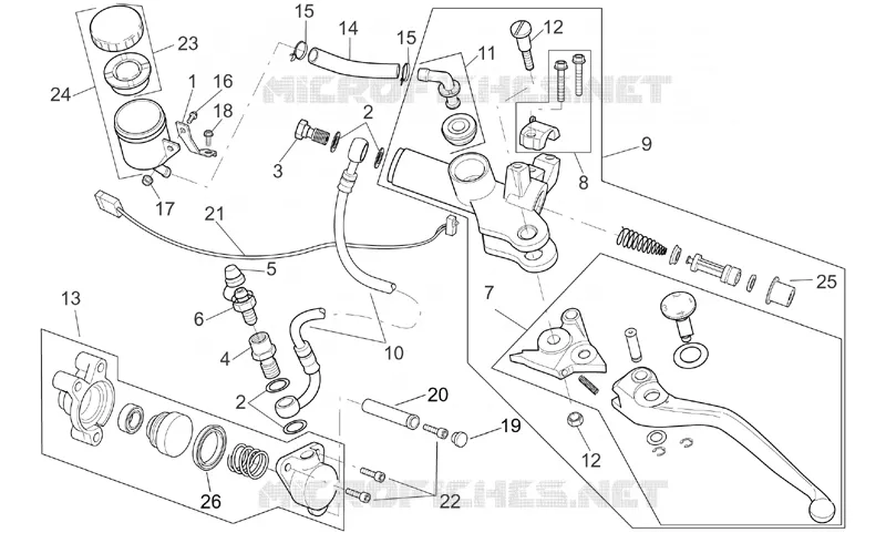 Clutch pump Aprilia APRILIA-MOTORCYCLES 1000 RSV 2002  RSV 1000