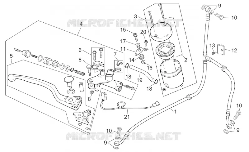 FRONT BRAKE MASTER CYLINDER Aprilia APRILIA-MOTORCYCLES 1000 RSV 2002  RSV 1000