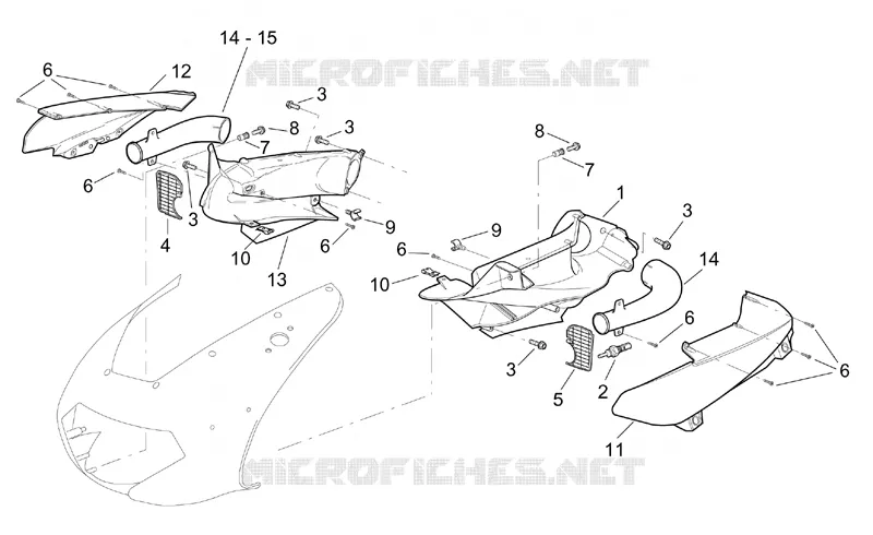 Front body - Duct Aprilia APRILIA-MOTORCYCLES 1000 RSV 2001  RSV 1000