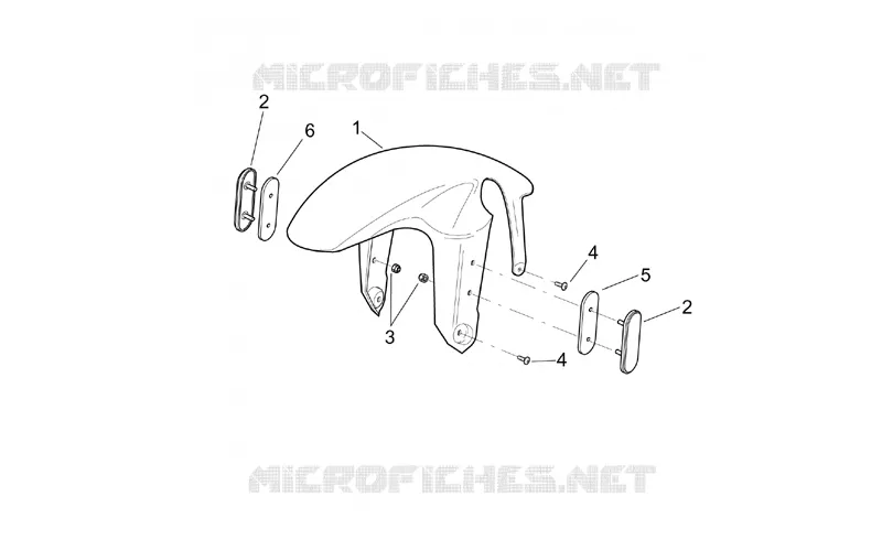 Front body - Front mudguard Aprilia APRILIA-MOTORCYCLES 1000 RSV 2001  RSV 1000