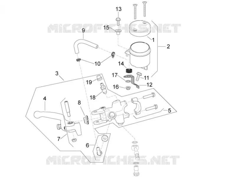 FRONT BRAKE MASTER CYLINDER Aprilia APRILIA-MOTORCYCLES 1100 RSV4 2020  RSV4 1100 Racing Factory Euro 4 ABS