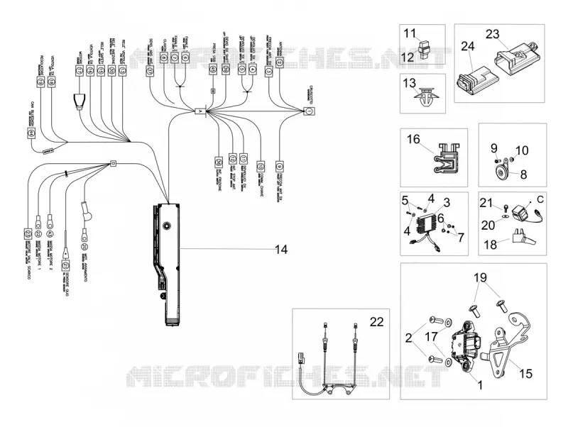 FRONT ELECTRICAL SYSTEM Aprilia APRILIA-MOTORCYCLES 1100 RSV4 2020  RSV4 1100 Racing Factory Euro 4 ABS