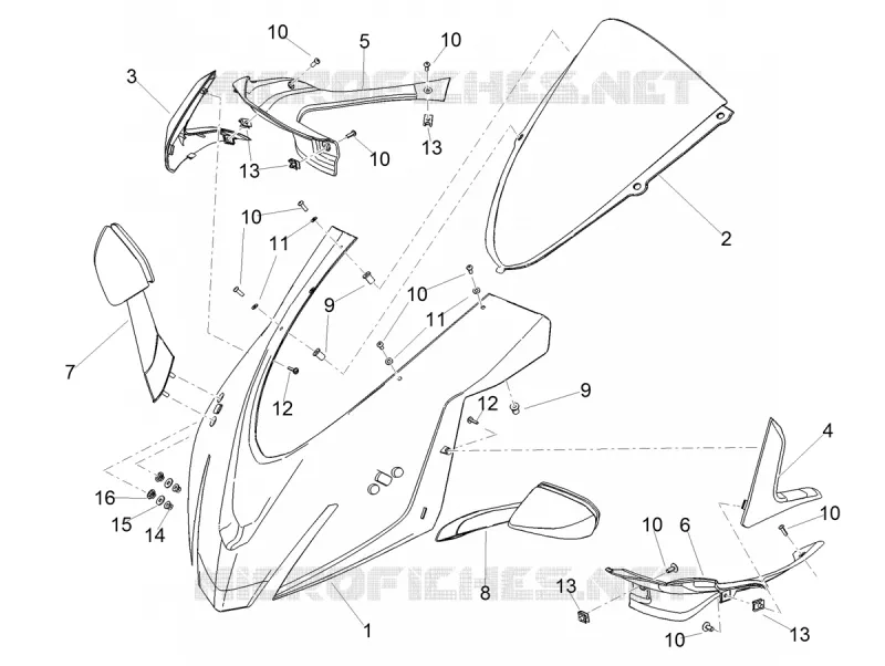 FRONT FAIRING Aprilia APRILIA-MOTORCYCLES 1100 RSV4 2021  RSV4 1100 Euro 5 ABS