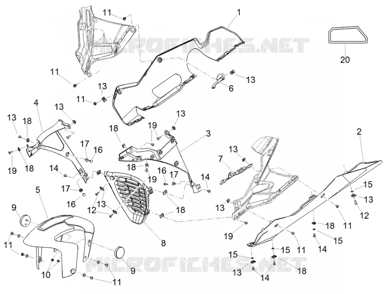 FRONT FENDER - LOWER FAIRING Aprilia APRILIA-MOTORCYCLES 1100 RSV4 2021  RSV4 1100 Euro 5 ABS