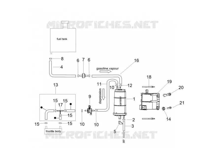 FUEL EVAP SYSTEM Aprilia APRILIA-MOTORCYCLES 1100 RSV4 2021  RSV4 1100 Euro 5 ABS