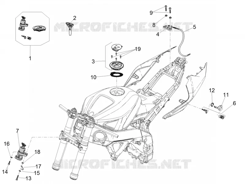 LOCKS Aprilia APRILIA-MOTORCYCLES 1100 RSV4 2021  RSV4 1100 Euro 5 ABS