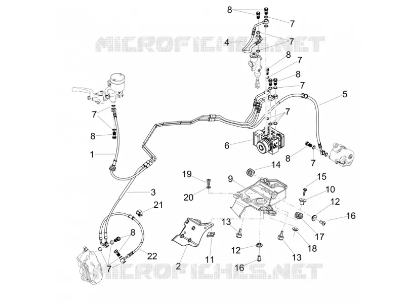 ABS BRAKE SYSTEM Aprilia APRILIA-MOTORCYCLES 1100 RSV4 2022  RSV4 1100 Euro 5 ABS