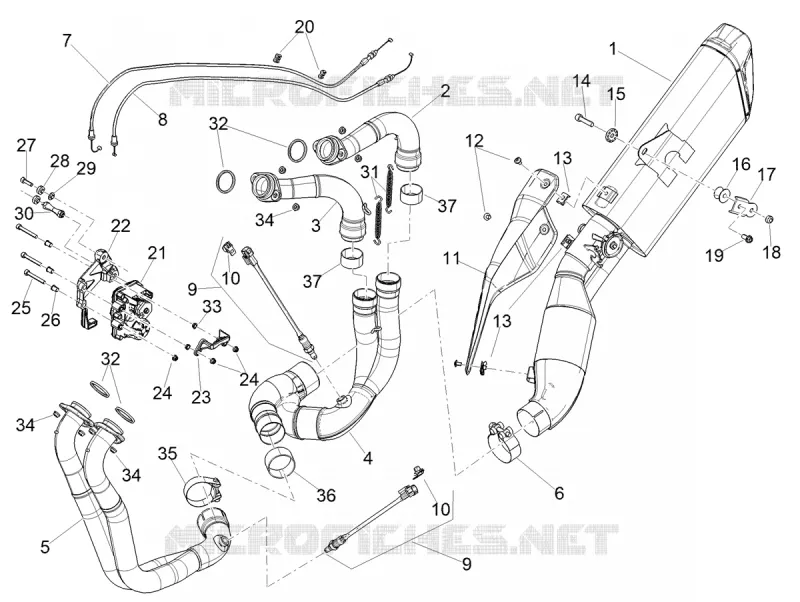 EXHAUST Aprilia APRILIA-MOTORCYCLES 1100 RSV4 2023  RSV4 1100 Euro 5 ABS