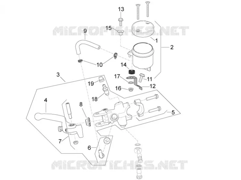 FRONT BRAKE MASTER CYLINDER Aprilia APRILIA-MOTORCYCLES 1100 RSV4 2023  RSV4 1100 Euro 5 ABS