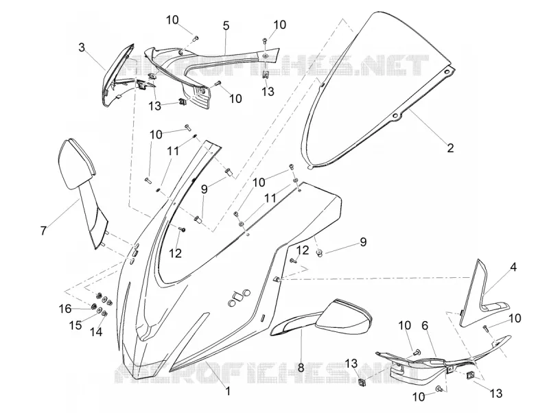 FRONT FAIRING Aprilia APRILIA-MOTORCYCLES 1100 RSV4 2022  RSV4 1100 Euro 5 ABS