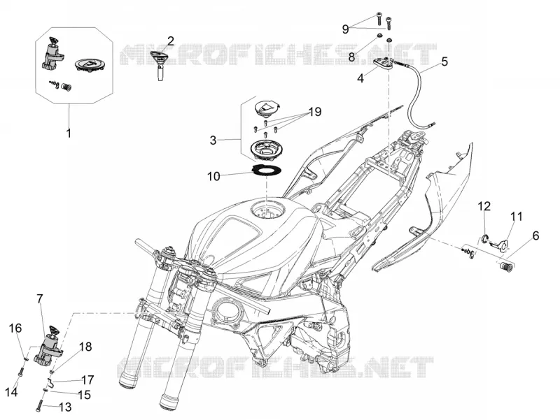 LOCKS Aprilia APRILIA-MOTORCYCLES 1100 RSV4 2023  RSV4 1100 Euro 5 ABS