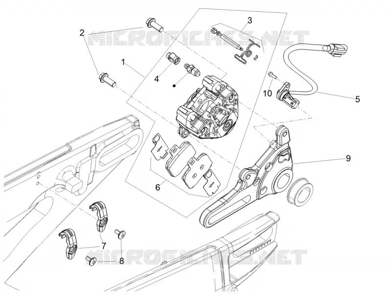 REAR BRAKE CALIPER Aprilia APRILIA-MOTORCYCLES 1100 RSV4 2023  RSV4 1100 Euro 5 ABS