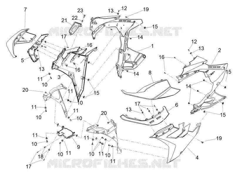 SIDE FAIRINGS Aprilia APRILIA-MOTORCYCLES 1100 RSV4 2023  RSV4 1100 Euro 5 ABS