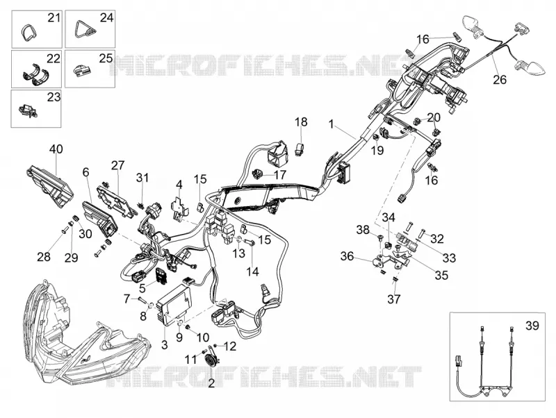 FRONT ELECTRICAL SYSTEM Aprilia APRILIA-MOTORCYCLES 1100 RSV4 2021  RSV4 1100 Factory Euro 5 ABS