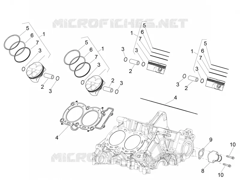 CYLINDER - PISTON Aprilia APRILIA-MOTORCYCLES 1100 RSV4 2022  RSV4 1100 Factory Euro 5 ABS