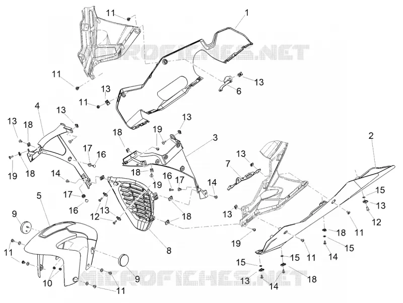 FRONT FENDER - LOWER FAIRING Aprilia APRILIA-MOTORCYCLES 1100 RSV4 2022  RSV4 1100 Factory Euro 5 ABS