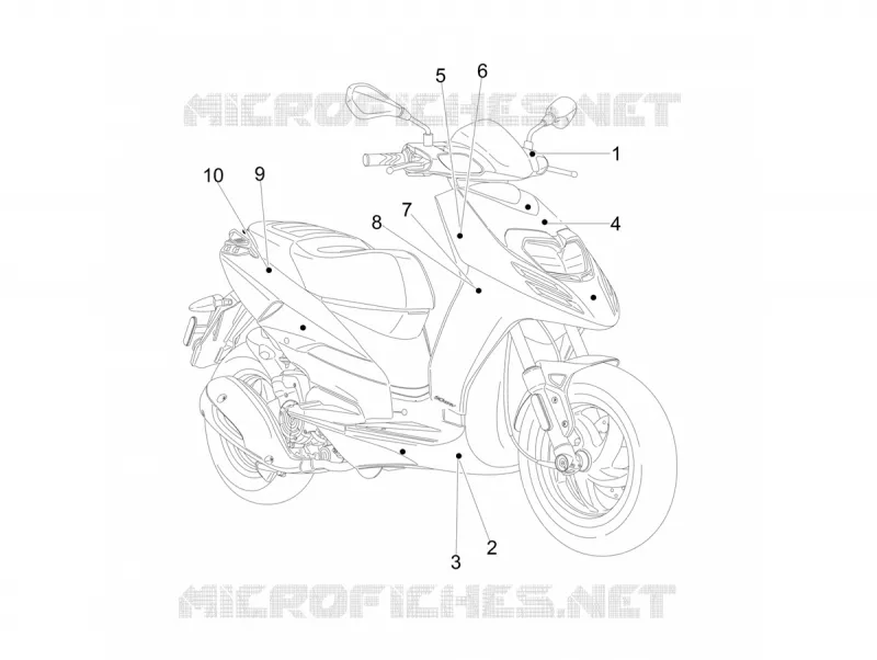 STICKERS - LABELS Aprilia APRILIA-SCOOTER 125 SR 2020  SR 125 HE Carburatore
