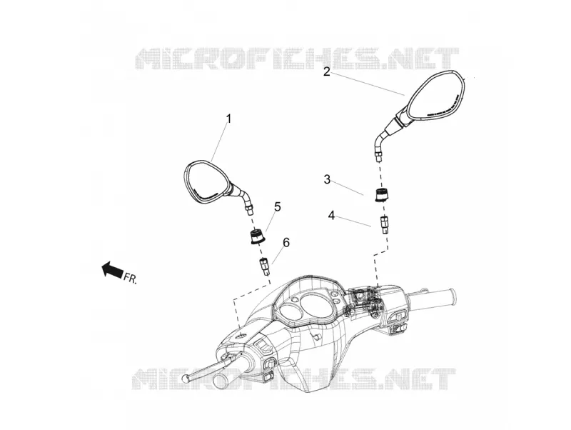 MIRRORS Aprilia APRILIA-SCOOTER 125 SR 2022  SR 125 STORM TT BSIV