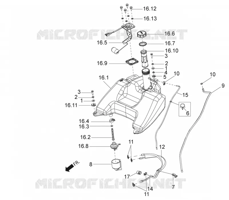 Tank Aprilia APRILIA-SCOOTER 125 SR 2022  SR 125 STORM TT BSIV