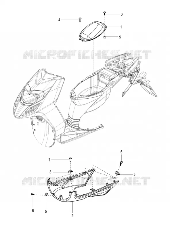 UNDERTRAY Aprilia APRILIA-SCOOTER 125 SR 2021  SR 125 STORM TT BSIV
