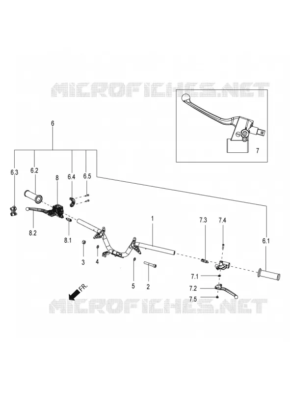 HANDLEBAR Aprilia APRILIA-SCOOTER 150 SR 2022  SR Motard 150 ABS