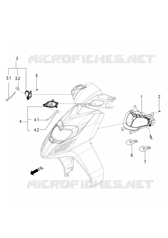 HEADLIGHT - INDICATORS Aprilia APRILIA-SCOOTER 150 SR 2023  SR Motard 150 ABS