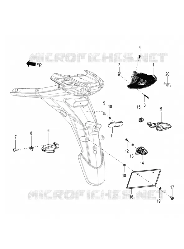 TAIL LIGHTS - INDICATORS Aprilia APRILIA-SCOOTER 150 SR 2022  SR Motard 150 ABS