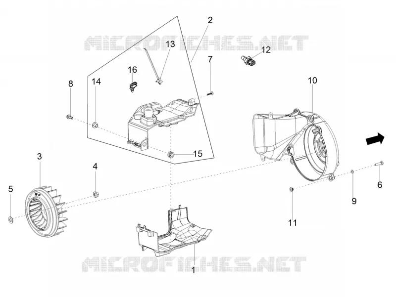 COOLING FAN - COVER Aprilia APRILIA-SCOOTER 160 SR 2022  SR Motard 160 ABS BSVI CKD