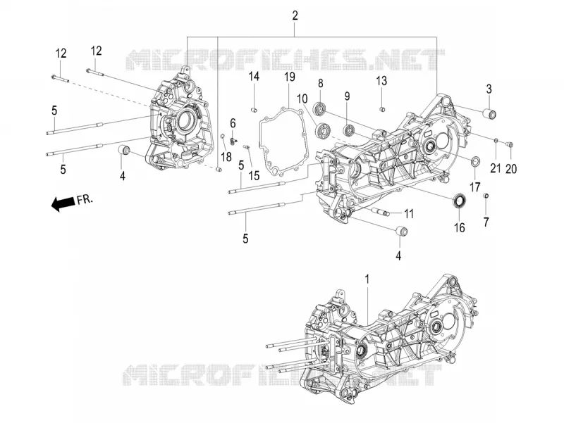 Crankcase Aprilia APRILIA-SCOOTER 160 SR 2022  SR Motard 160 ABS BSVI CKD