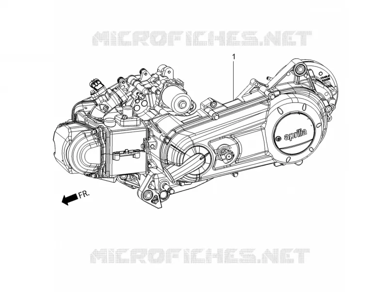 ENGINE ASSEMPLY Aprilia APRILIA-SCOOTER 160 SR 2022  SR Motard 160 ABS BSVI CKD