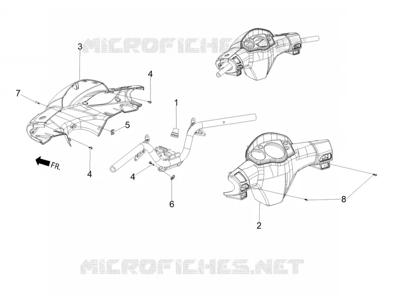 Handlebars coverages Aprilia APRILIA-SCOOTER 160 SR 2021  SR Motard 160 ABS BSVI CKD