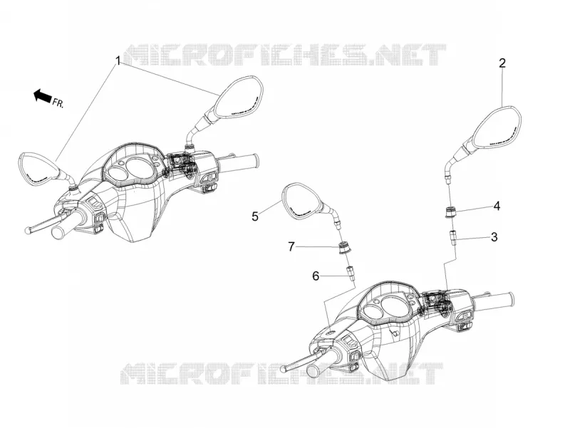 MIRRORS Aprilia APRILIA-SCOOTER 160 SR 2022  SR Motard 160 ABS BSVI CKD