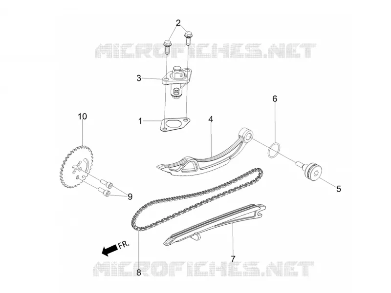 TIMING CHAIN - TENSIONER Aprilia APRILIA-SCOOTER 160 SR 2021  SR Motard 160 ABS BSVI CKD