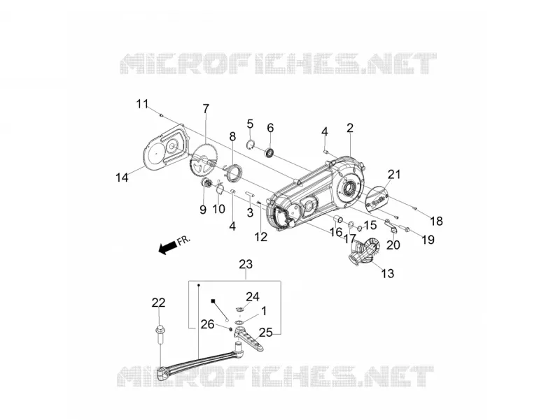 TRANSMISSION COVER Aprilia APRILIA-SCOOTER 160 SR 2021  SR Motard 160 ABS BSVI CKD