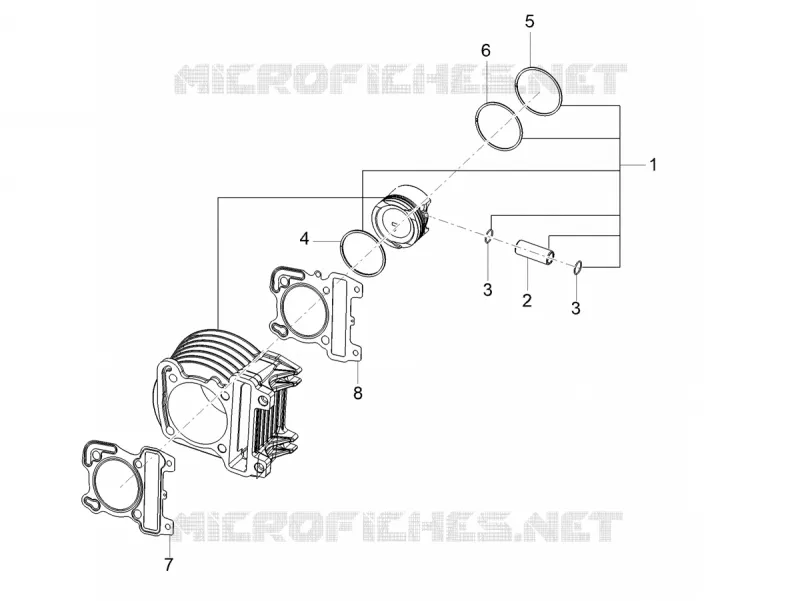 CYLINDER - PISTON Aprilia APRILIA-SCOOTER 160 SXR 2022  SXR 160 BSVI ABS
