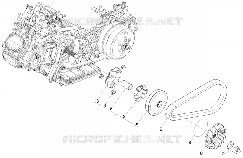 Half-pulley assy., driving Aprilia APRILIA-SCOOTER 160 SXR 2022  SXR 160 BSVI ABS