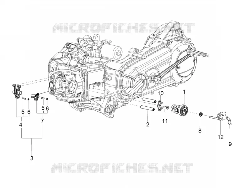 Rocking levers support unit Aprilia APRILIA-SCOOTER 160 SXR 2022  SXR 160 BSVI ABS