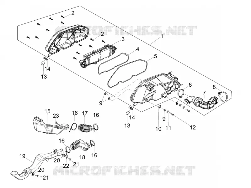 AIR BOX Aprilia APRILIA-SCOOTER 50 SXR 2021  SXR 50 4T 3V HE New Comfort Euro 5