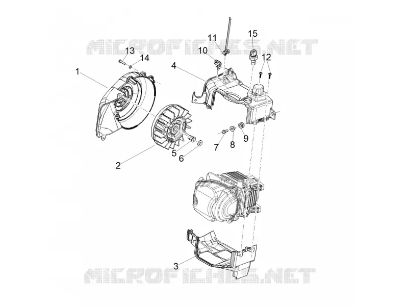 Cooling system Aprilia APRILIA-SCOOTER 50 SXR 2022  SXR 50 4T 3V HE New Comfort Euro 5