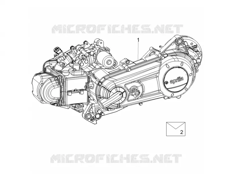 ENGINE - GEAR LEVER - SPROCKET Aprilia APRILIA-SCOOTER 50 SXR 2022  SXR 50 4T 3V HE New Comfort Euro 5