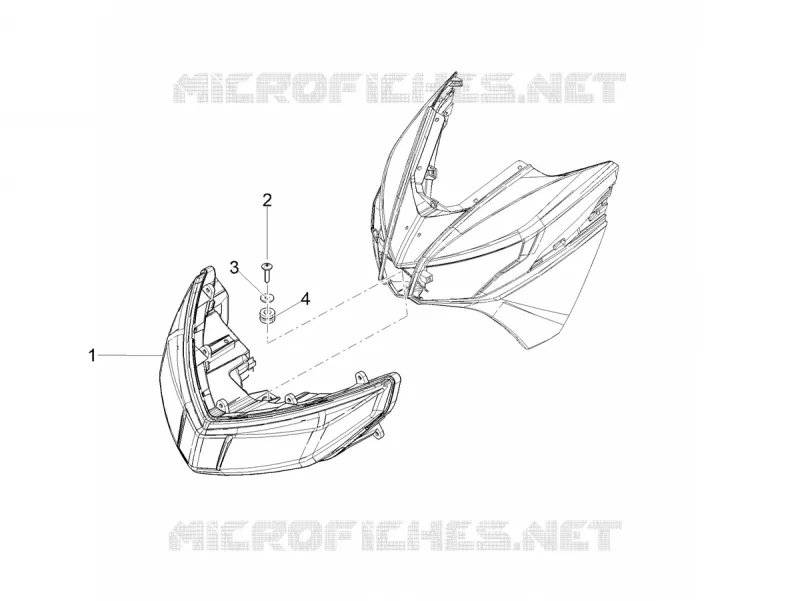 Front headlamps Aprilia APRILIA-SCOOTER 50 SXR 2023  SXR 50 4T 3V HE New Comfort Euro 5