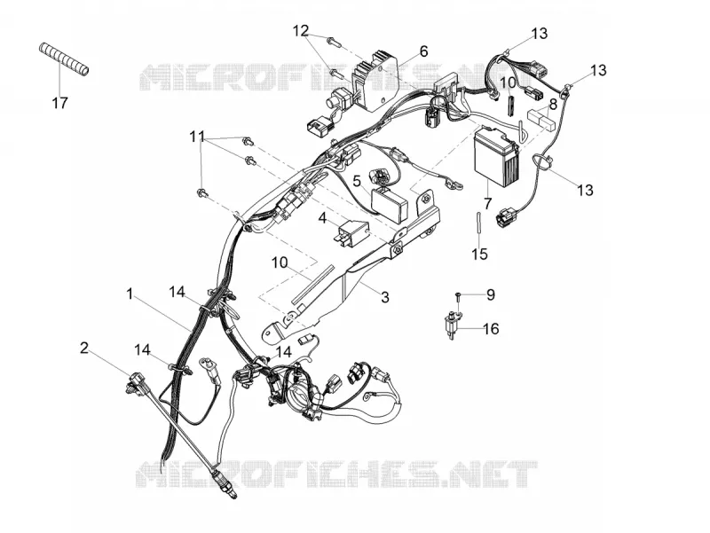 REAR ELECTRICAL SYSTEM Aprilia APRILIA-SCOOTER 50 SXR 2023  SXR 50 4T 3V HE New Comfort Euro 5
