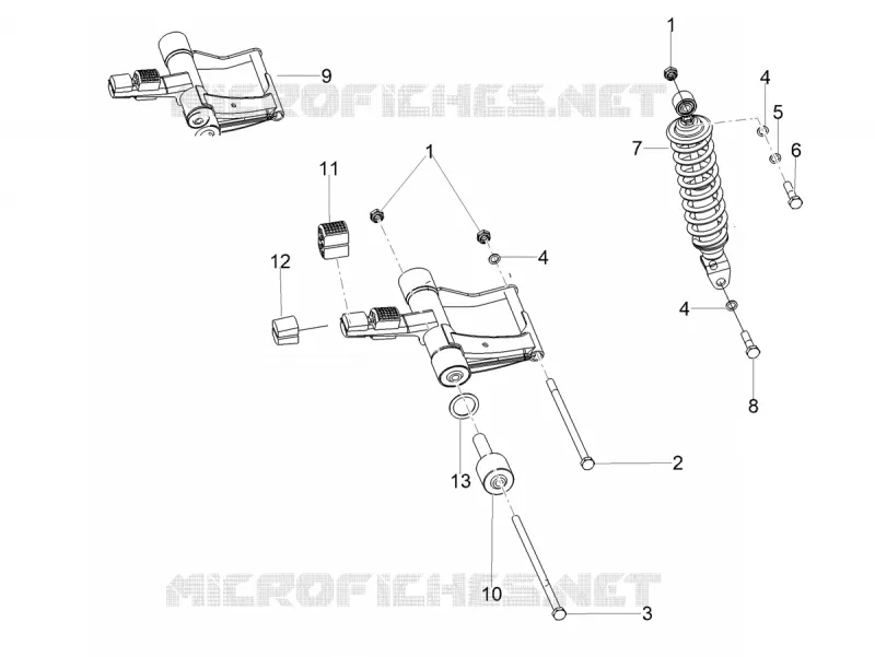 SHOCK ABSORBER Aprilia APRILIA-SCOOTER 50 SXR 2022  SXR 50 4T 3V HE New Comfort Euro 5