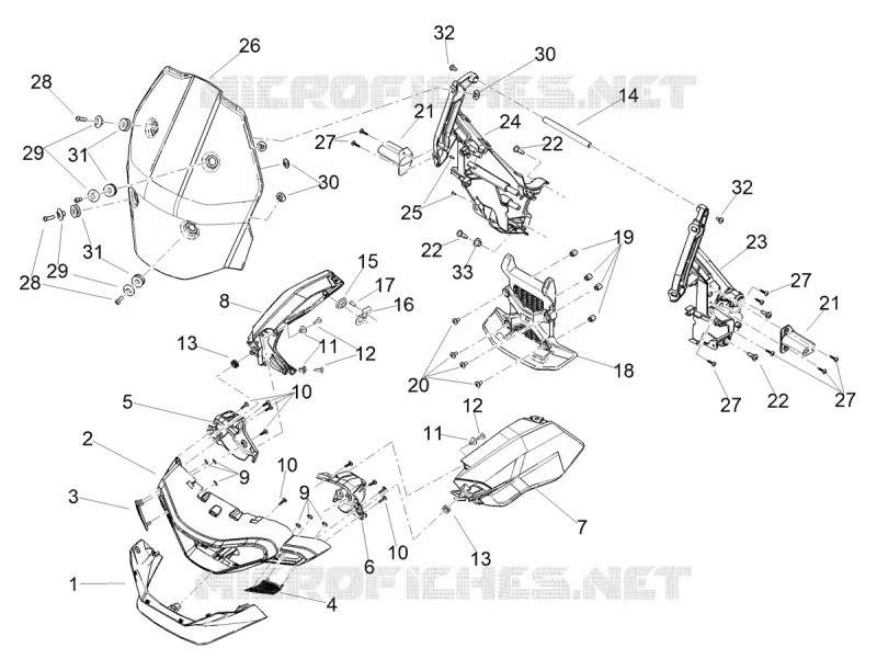 FRONT FAIRING Aprilia APRILIA-MOTORCYCLES 660 TUAREG 2021  Tuareg 660 Euro 5 ABS