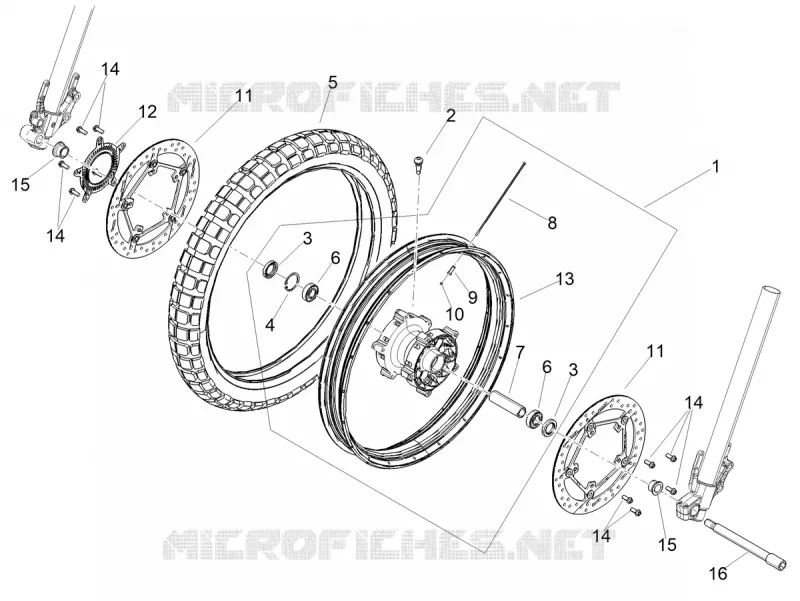 Front wheel Aprilia APRILIA-MOTORCYCLES 660 TUAREG 2023  Tuareg 660 Euro 5 ABS