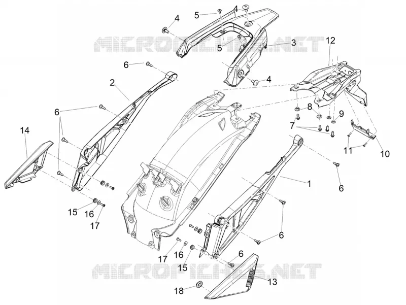 REAR FAIRINGS Aprilia APRILIA-MOTORCYCLES 660 TUAREG 2021  Tuareg 660 Euro 5 ABS