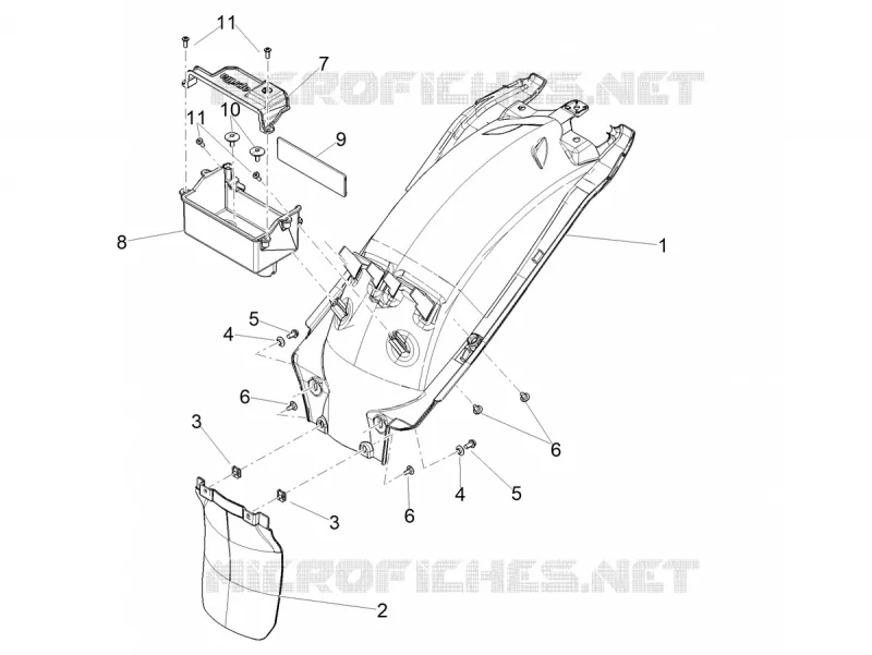 REAR MUDGUARD Aprilia APRILIA-MOTORCYCLES 660 TUAREG 2022  Tuareg 660 Euro 5 ABS