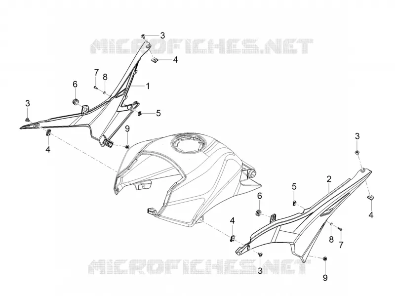 CENTRAL FAIRINGS Aprilia APRILIA-MOTORCYCLES 125 TUONO 2021  Tuono 125 4T Euro 5 ABS