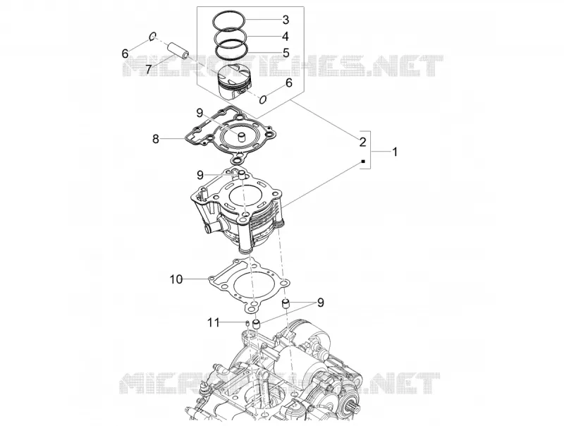CYLINDER - PISTON Aprilia APRILIA-MOTORCYCLES 125 TUONO 2021  Tuono 125 4T Euro 5 ABS