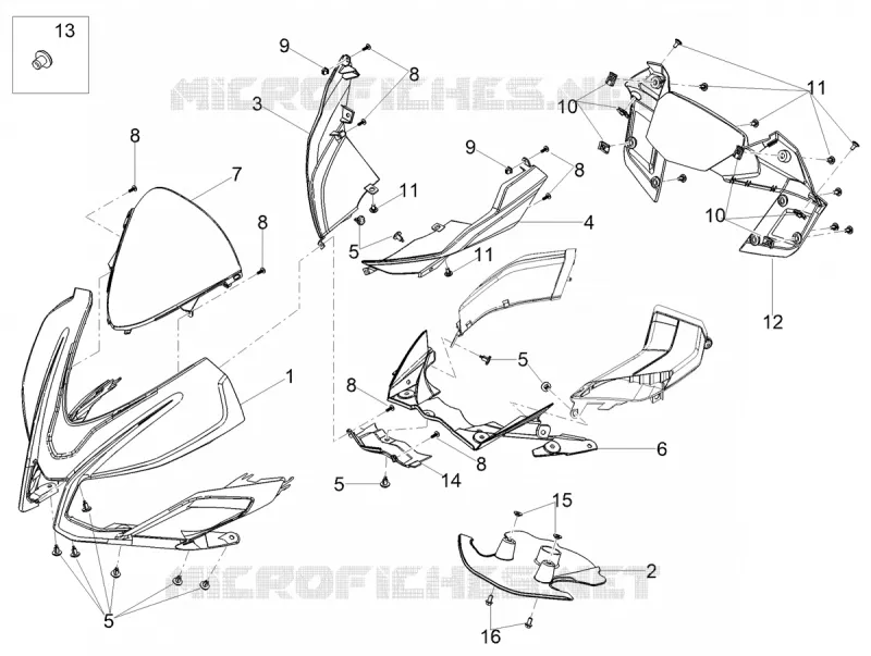 FRONT FAIRING Aprilia APRILIA-MOTORCYCLES 125 TUONO 2022  Tuono 125 4T Euro 5 ABS